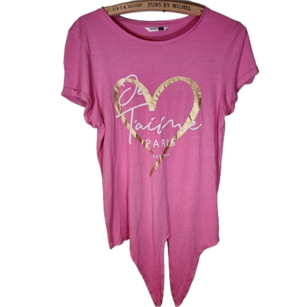 Bubblegum Pink Paris Graphic Tee pep and co